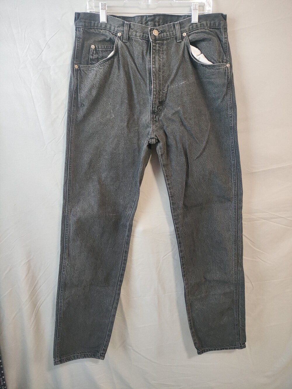 Wrangler Jeans Mens 32x34 Black Relaxed Tapered Fit Denim Classic 90s USA Style